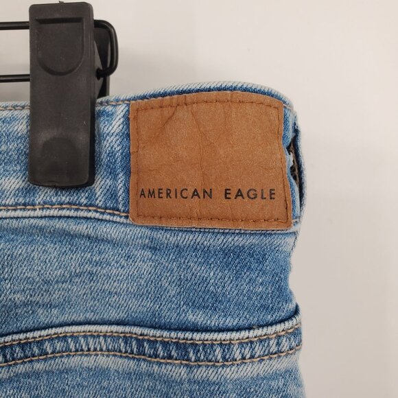 American Eagle Mom Jeans Denim Pant Women Size 12 Regular NWT Distressed Hi Rise - Picture 9 of 16